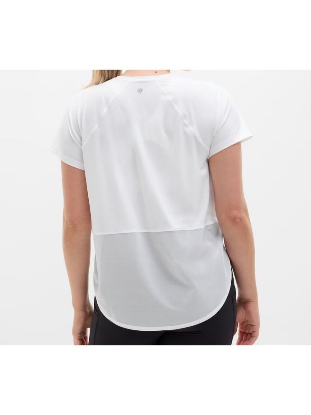 Athleta Ultimate Mesh Tee 850933 White Short Sleeved Athletic Shirt Women's XS